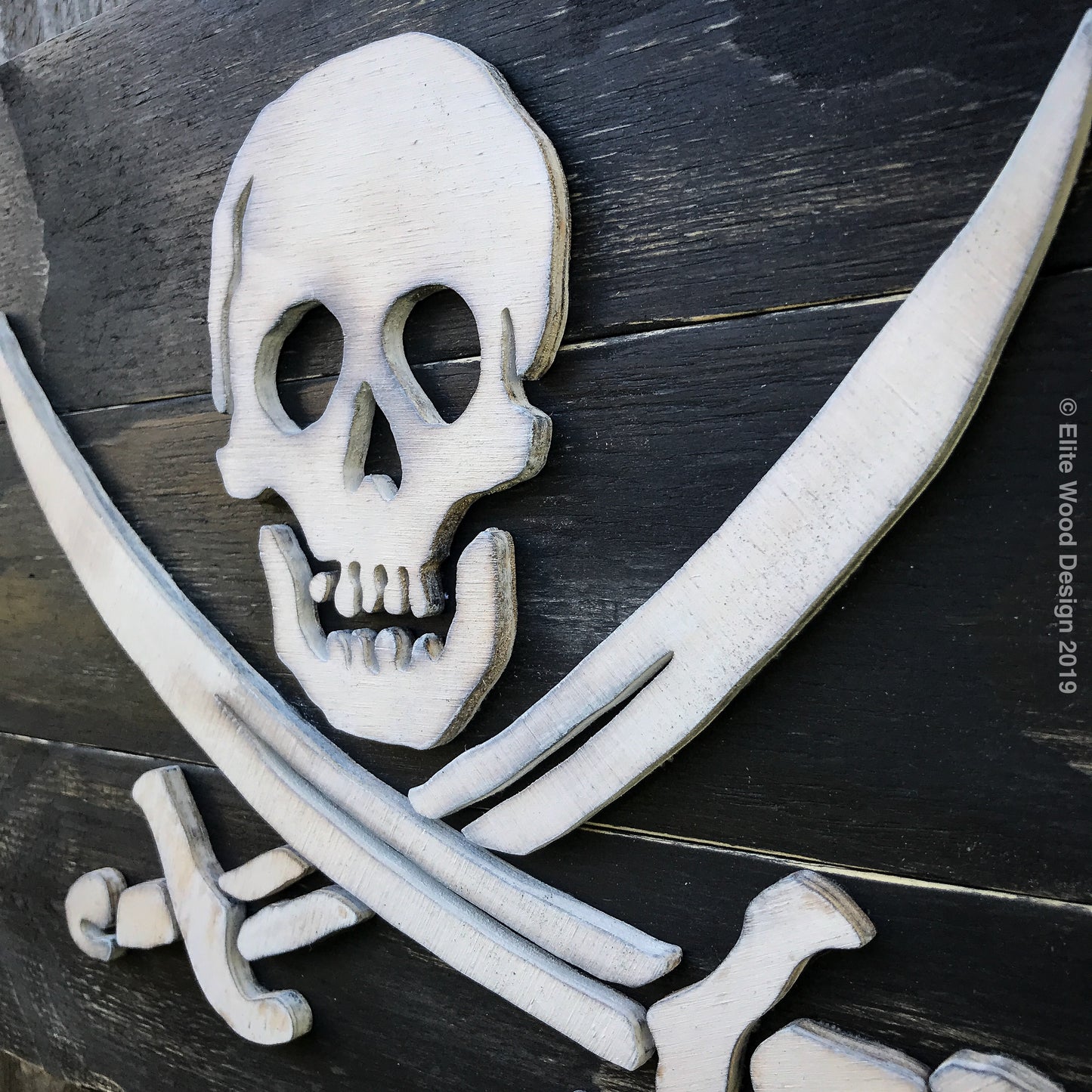 Wood Pirate Flag